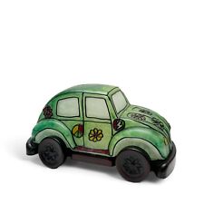 Green Stained Glass Beetle Big Car Peace Love Hippie Small Table Lamp picture