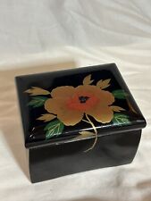 Vintage Japanese Black Lacquer Sone Ware Orgel Music Jewelry Box Chinoiserie picture