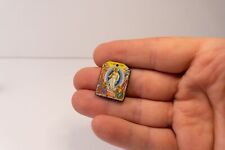 Tiny Wooden Icon 3pcs With Ressurection of Jesus ,great idea for jewelry making picture