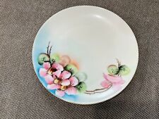 Antique Fritz Thomas Rosenthal German Porcelain Plate w/ Pink Flowers Decoration picture