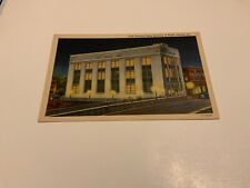 Sharon, PA. ~ First National Bank Building at Night - Unposted Vintage  Postcard picture