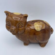 Adorable Vintage McCoy Pottery Brown PIGGY BANK Made In The USA picture