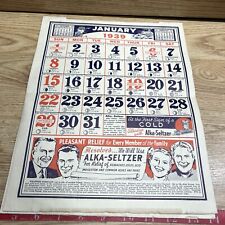 1939 Calendar Advertising Weather Vintage Rare picture