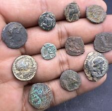 Collection of 11 Pics Ancient Rare Different Eras Greco Sasanian Parties Coins picture