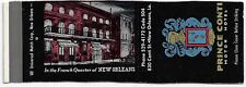 Prince Conti Motor Hotel French Quarter New Orleans Empty Matchcover picture