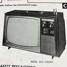 Vintage Original 1973 Wards TV GAI-12103A B 104A + Wire Schematic Service Manual picture