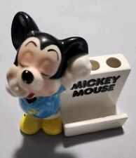 Vintage Walt Disney Mickey Mouse Toothbrush Holder Made In Japan Ceramic Rare picture