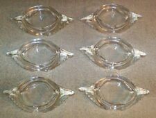 6 VINTAGE CLEAR GLASS 