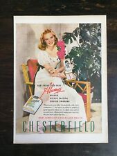 Vintage 1945 Chesterfield Cigarettes Full Page Original Ad 324 picture