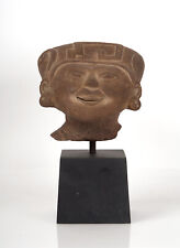 1977 Head of Smiling Figure Statue Veracruz Mexico Remojadas Culture ALVA STUDIO picture