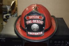Vintage Cairns Red Firefighter Helmet Shiloh Fire Department Size S/M picture