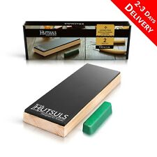 HUTSULS Leather Strop Block Kit Stropping Green Compound Honing Sharpening Knife picture