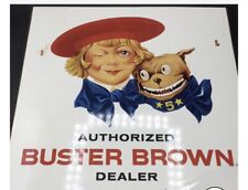 Vintage 1950s Buster Brown Shoe Store Display Sign Advertising Charact picture