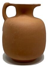 FRANKOMA JUG STYLE VASE NATURAL CLAY OUTSIDE WITH SMOOTH WHITE INTERIOR picture