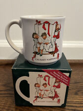 Hallmark 1987 Norman Rockwell Christmas Mug Caught Napping Vintage Coffee NEW picture
