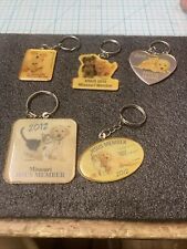 Lot of 5 USED Vtg 2010-2012 Humane Society Puppy & Kitten HSUS Member Key Chains picture