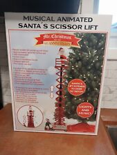New Mr Christmas Musical Animated Musical Santas Scissor Lift 90th Anniversary  picture