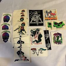 Vintage Wizard Wear Skeleton Neon Blacklight Stickers LOT OF 21  VERY RARE picture