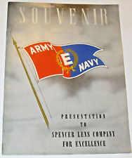 VTG 1943 WWII SPENCER LENS/AO SOUVENIR WAR EFFORT PROGRAM PICTURES BUFFALO, NY picture