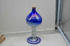 ART GLASS  WORKS GALICJAN Oil Lamp w label Hand Made in Poland  picture