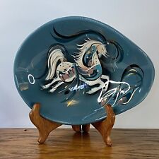 SASCHA BRASTOFF California Pottery Footed Bowl MCM Signed Sascha Horse Bowl picture