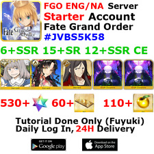 [ENG/NA][INST] FGO / Fate Grand Order Starter Account 6+SSR 60+Tix 540+SQ #JVBS picture