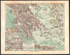 Greece 1909 Meyers Antique Map picture
