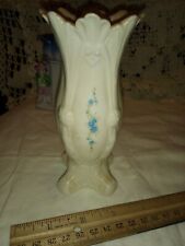 porcelain small art nouveau spill vase antique usa forget-me-nots blue flowers picture