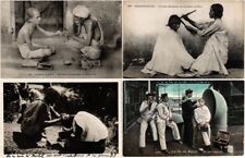 BARBER SHOPS COIFFEURS France 8 Vintage Postcards mostly pre-1940 (L5069) picture