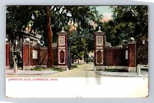Cambridge MA-Massachusetts, Johnston Gate, Antique, Vintage c1907 Postcard picture