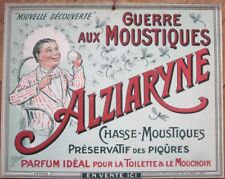 SUPER 1916 French Color Litho 'War to Mosquito' Advertising Sign- French Version picture