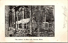 Vtg 1900s Jo Mary Lake The Antlers Cabin Norcross Maine ME Postcard picture