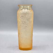 Vintage Gold Signed Lalique Crystal Bougainvillea Vase picture