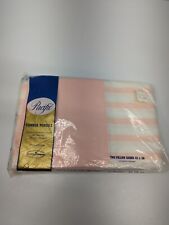 Vintage Pacific Percale Standard Pillowcases Pink White Striped Sealed 42x38 picture