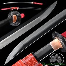 Tamahagane Steel Long Kissaki Blade w Clay Tempered Japanese Katana Sword #1372 picture