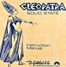 Gottlieb Cleopatra Solid State Pinball Machine Manual Schematics picture
