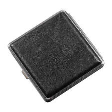 Pocket Cigarette Case Holder Pocket Box Stainless Steel + Black PU Leather picture