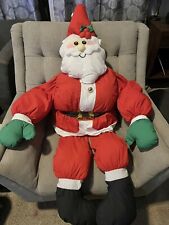 VTG Lillian Vernon Large Santa Claus Life Size 5’ Ft Christmas Fabric Figure picture
