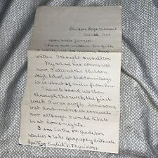 1905 Letter from Boarder at Sheldon Springs High School Vermont Smith Genealogy picture