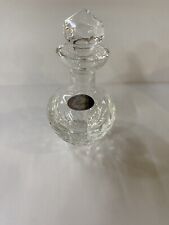 MILLER ROGASKA Crystal Perfume Bottle w Stopper And Box Clear Handmade picture