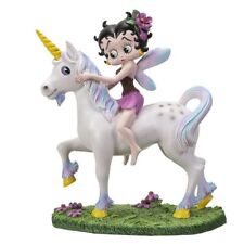 PT Betty Boop as a Fairy Riding a Unicorn Hand Painted Resin Figurine Statue picture