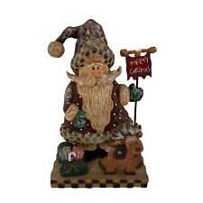 Christmas Old World Santa Claus Resin Figure 9 Inch Shelf Sitting Farmhouse Flaw picture
