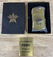 Vintage Zippo Marlboro Longhorn Head Skull Star Brass Lighter NOS picture