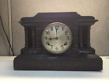 WM L Gilbert Mantle Clock Wood Roman Column  GIVING AWAY 100.00 OR BEST OFFER picture