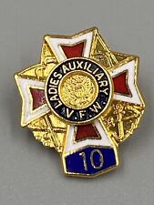 VFW Veterans Ladies Auxiliary 10 Years Lapel Vest Hat Pin picture