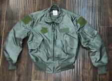 Nomex Aramid CWU 36P Flight Jacket Summer Weather Green Fire Resistant LG Flyers picture