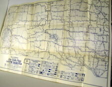 Rand McNally Junior Auto Trails Map 12”x18” SOUTH DAKOTA 1925 Frameable picture