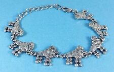 Adjustable Poodle Bracelet antique silver plated Oh so cute   picture