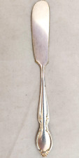 Wm Rogers PRECIOUS MIRROR Vintage 1954 Silverplate FLAT HANDLE BUTTER SPREADER picture
