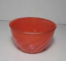 Anderson Erickson Dairy Cottage Cheese Bowl Swirl Glass Red Vintage  picture
